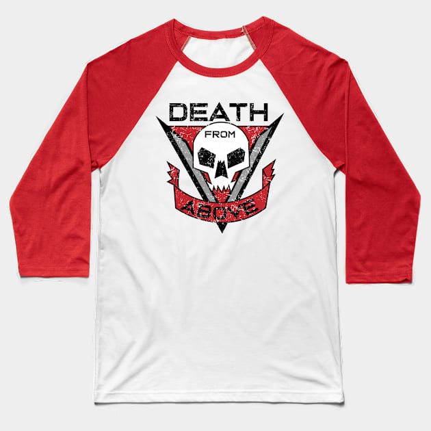 Death from above Baseball T-Shirt by SuperEdu